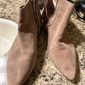 Sole Society Taupe Suede Ankle Booties